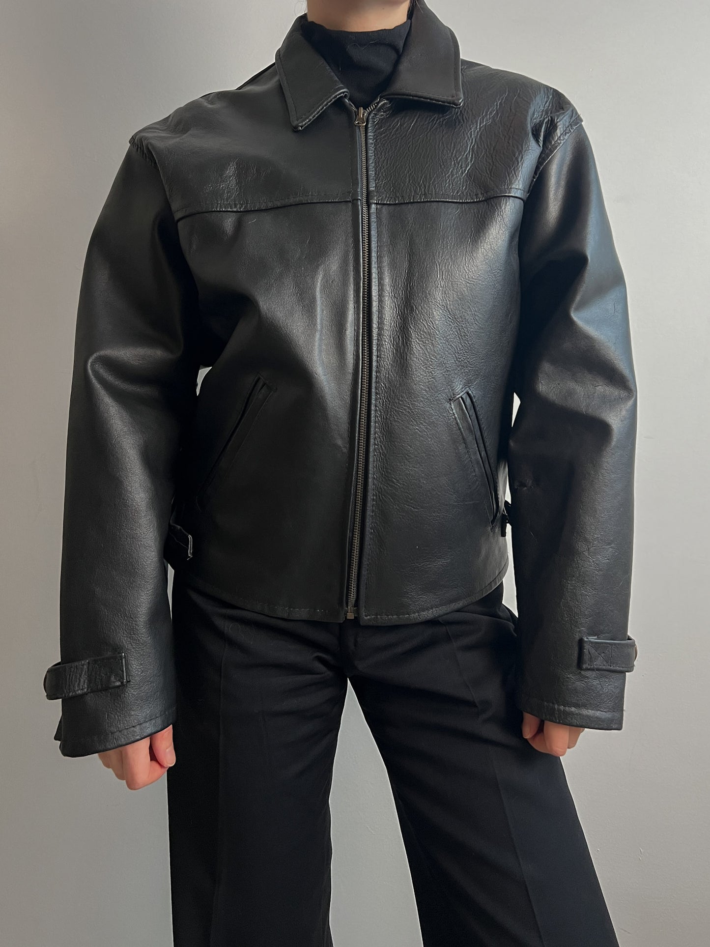 Real leather black jacket