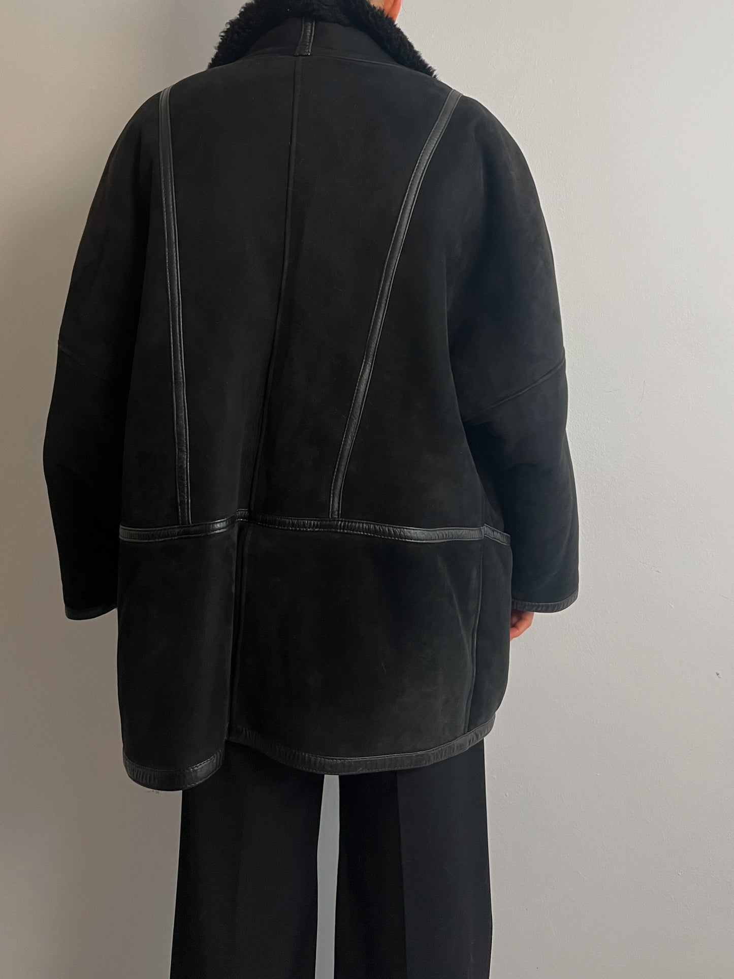 Vintage black Shearling coat