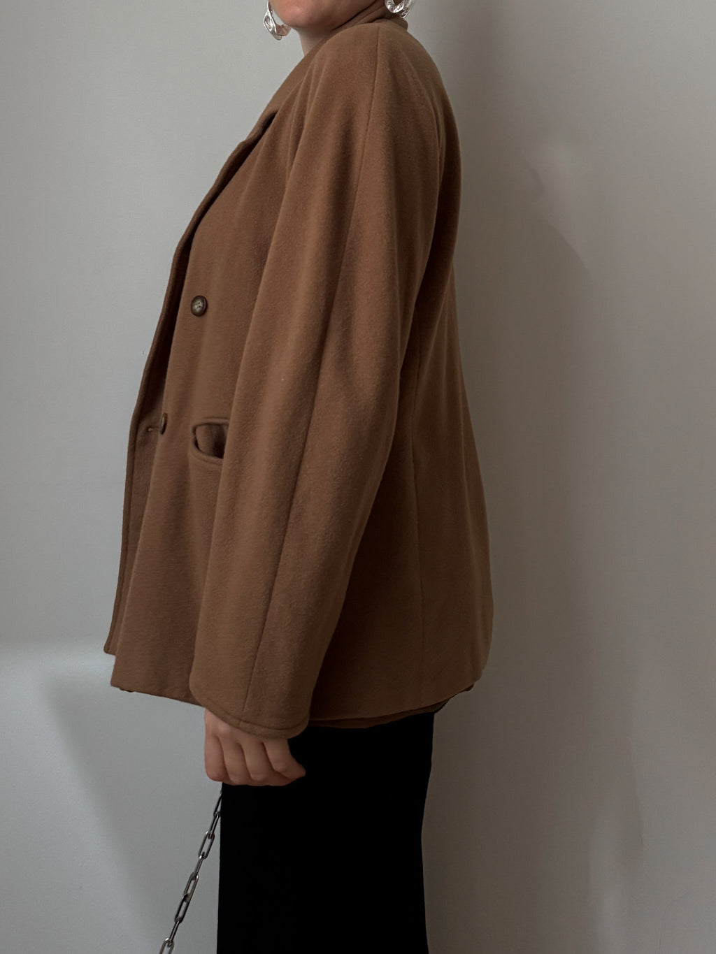 Persona cashmere and wool camel jacket