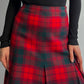 Pure wool pleated tartan skirt