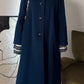 Pure virgin wool blue cobalt coat