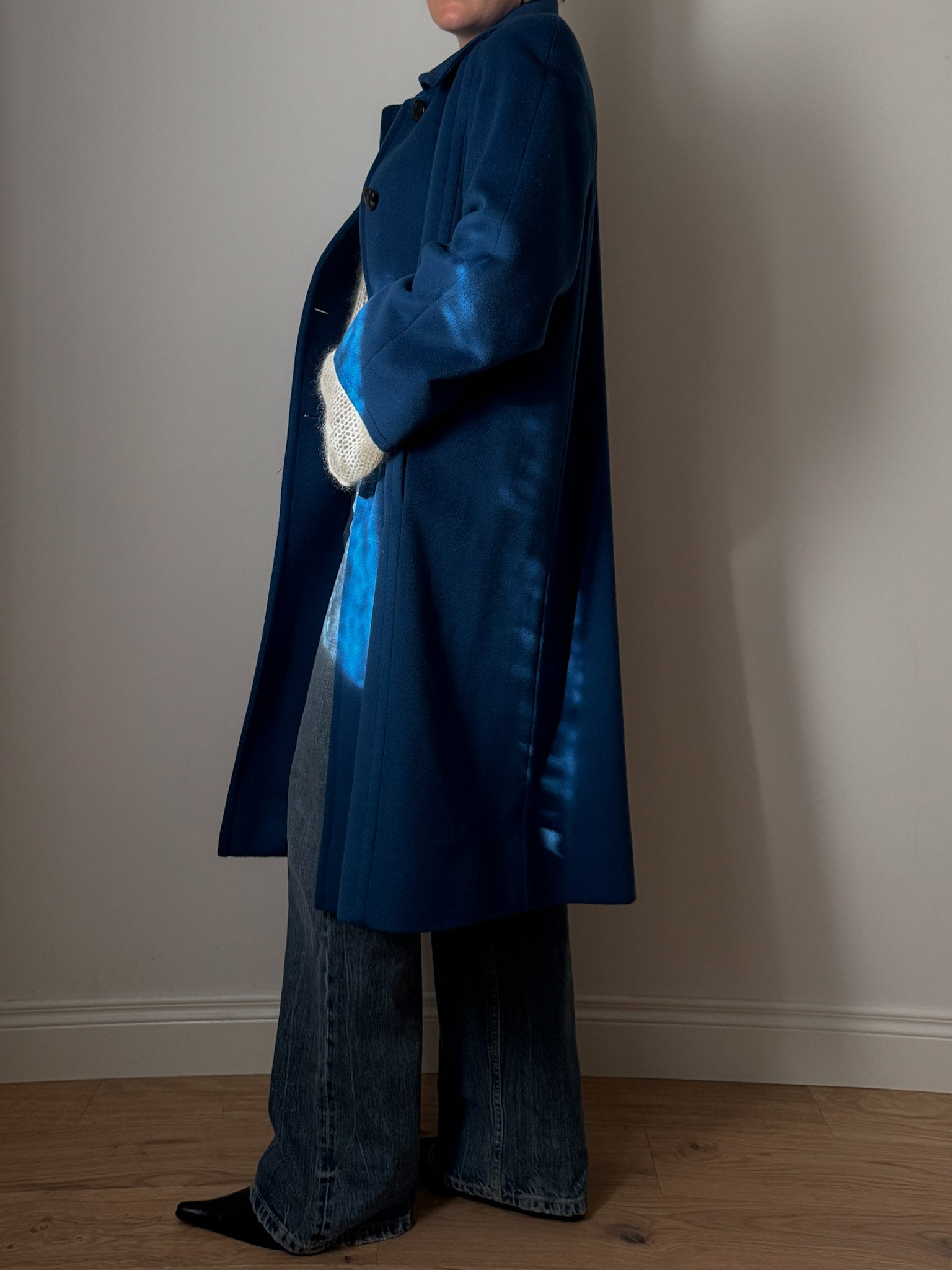 Piacenza pure virgin wool cobalt coat