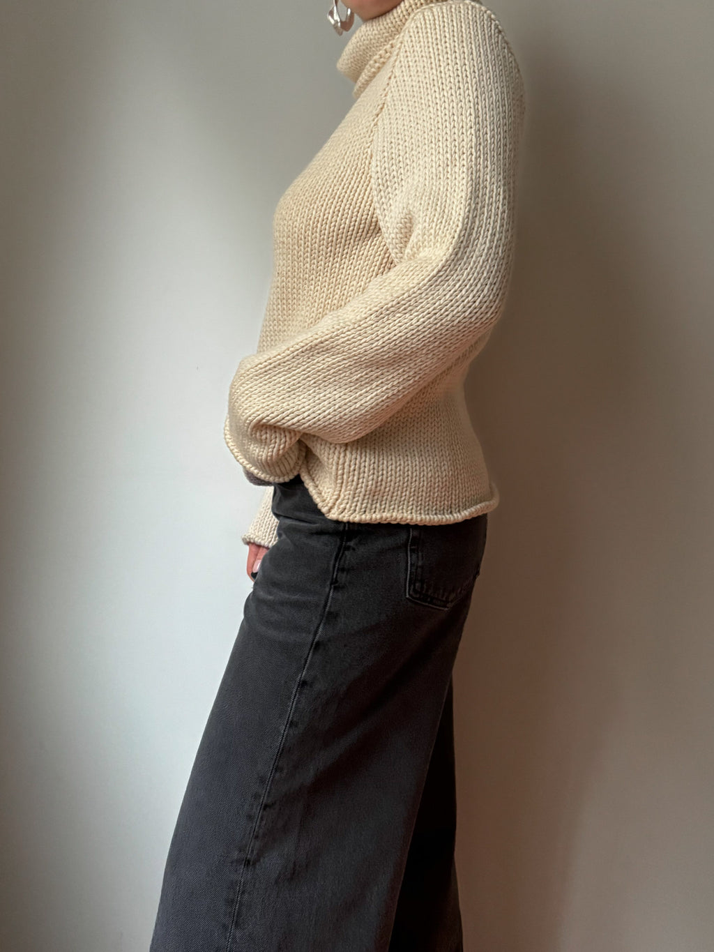 Merino wool ivory pull