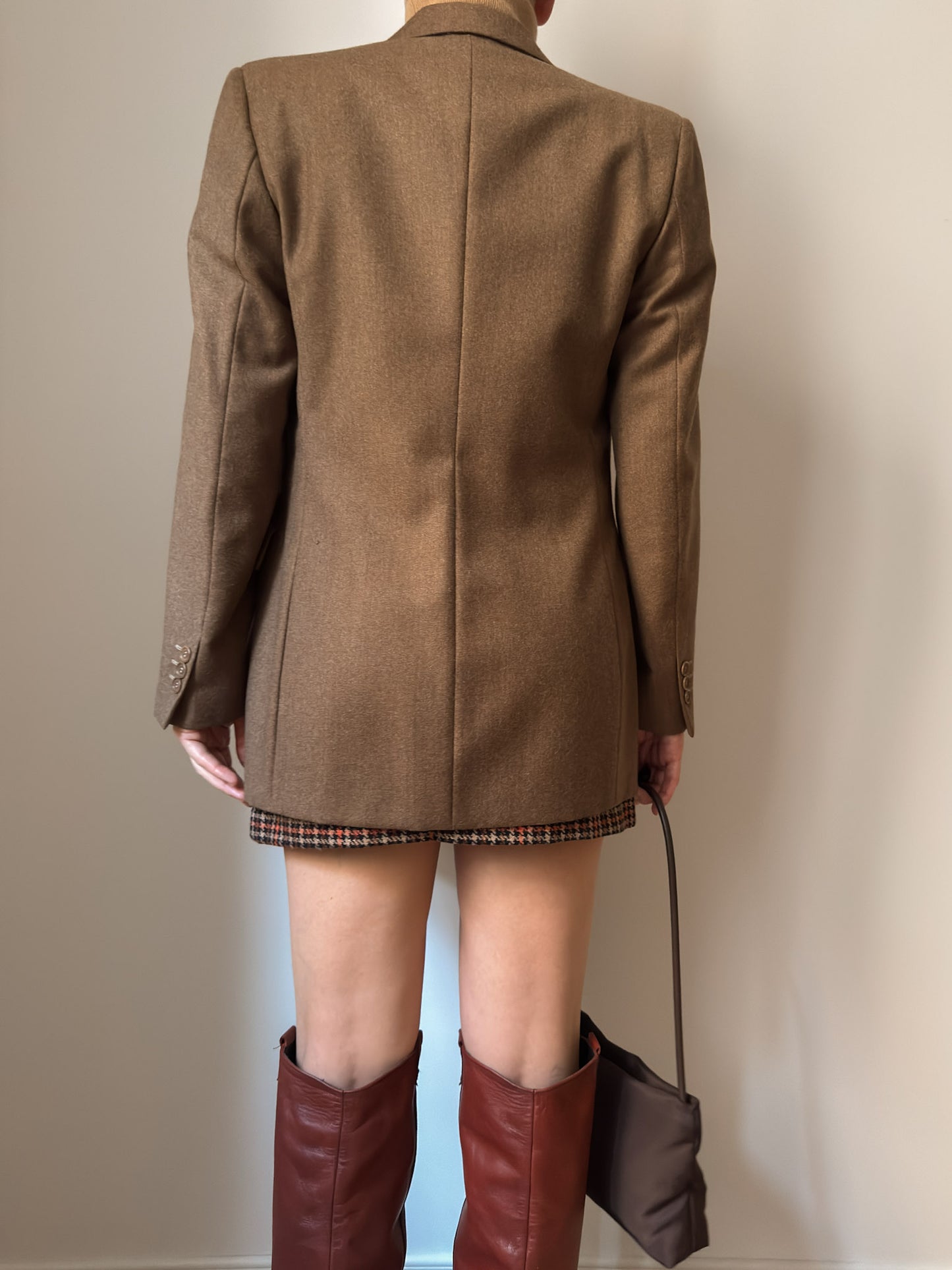 Pure virgin wool camel blazer