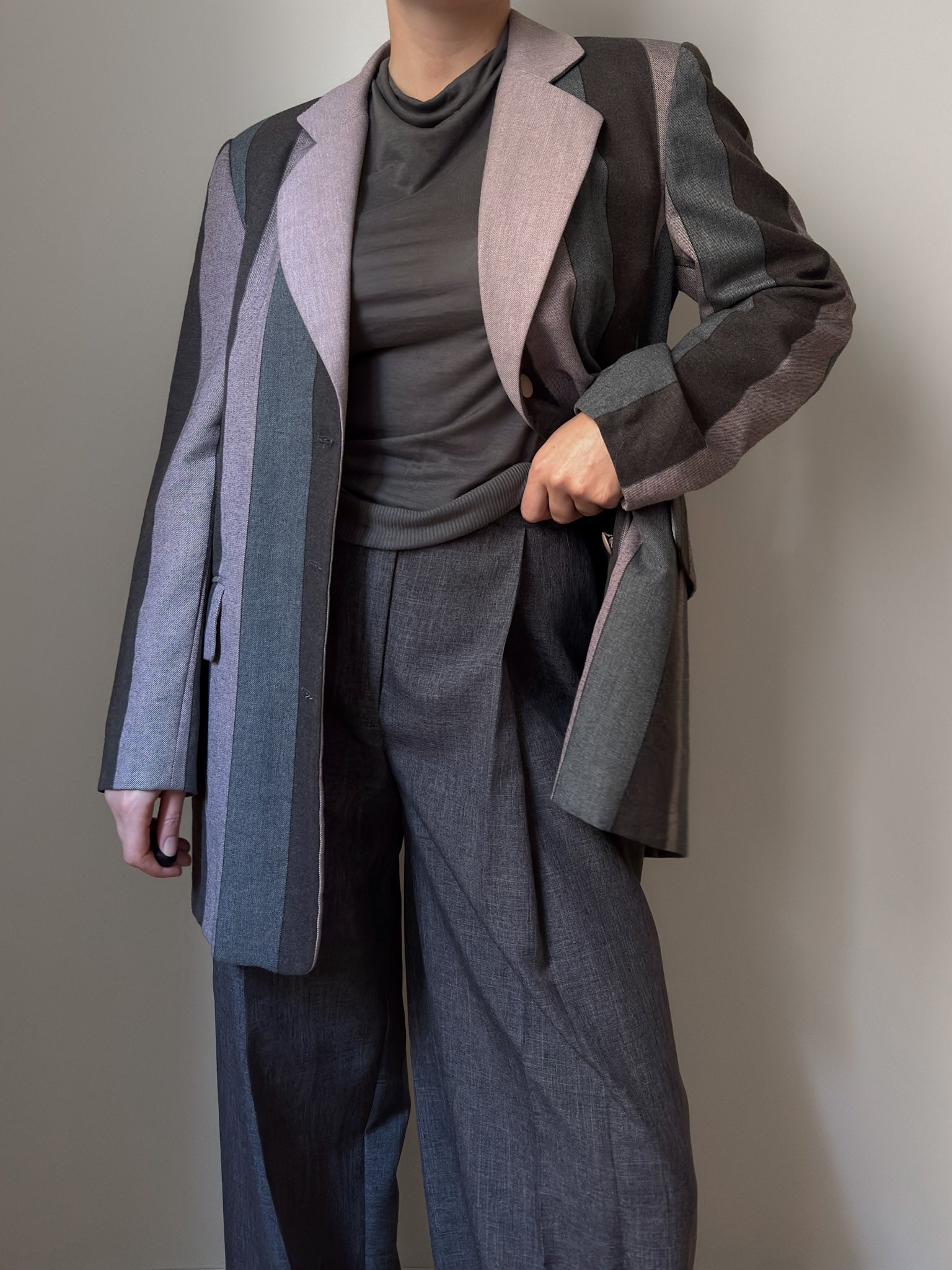 Tailored striped blazer