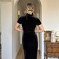 Pure velvet black long dress