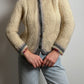 Pure wool embroidered ivory cardigan