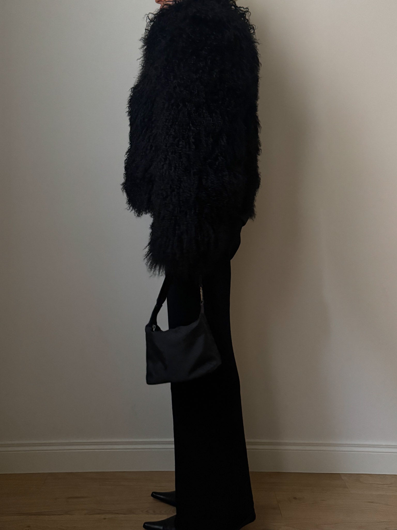 Real mongolian black fur