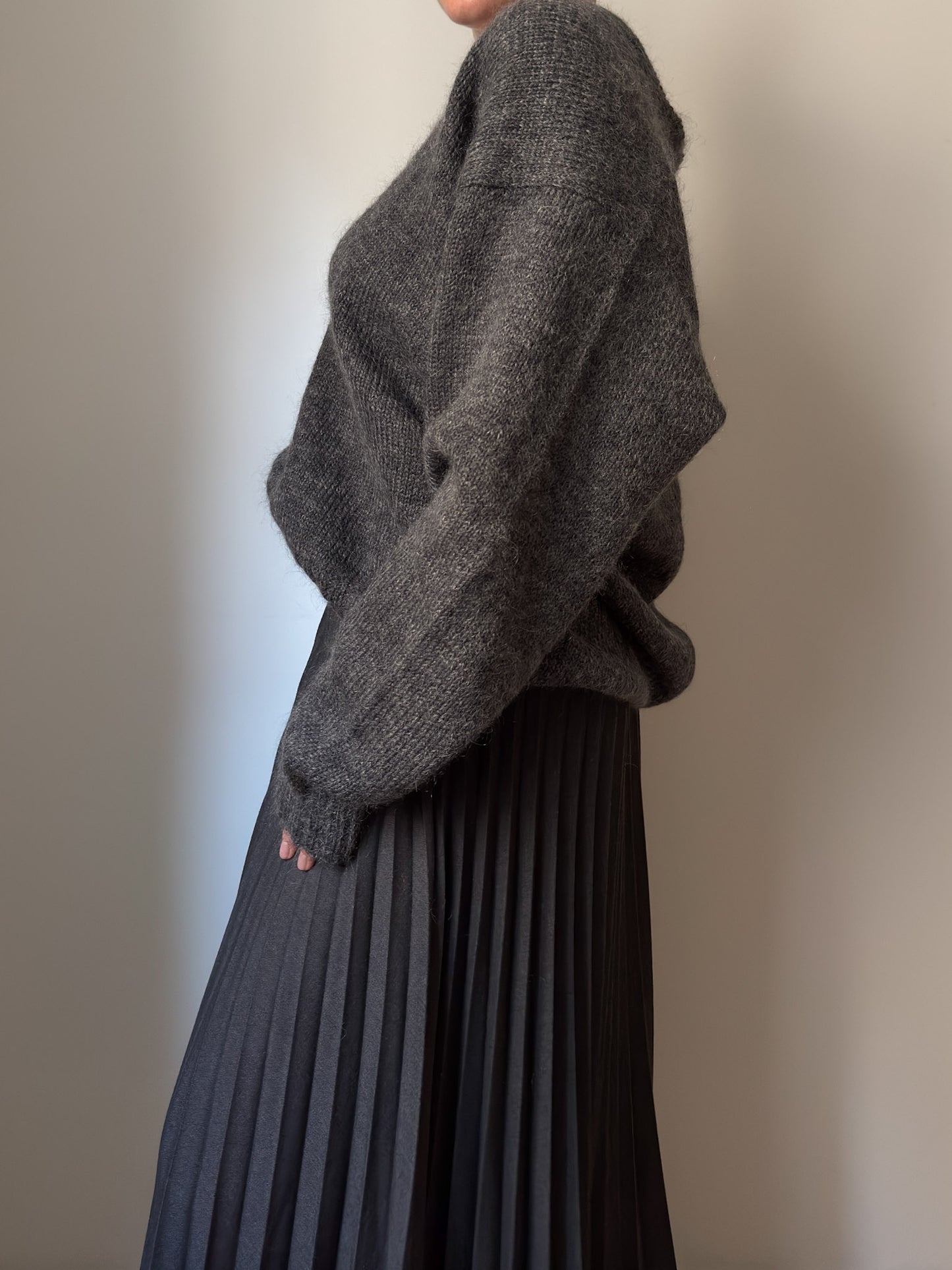 Pure wool grey cardigan