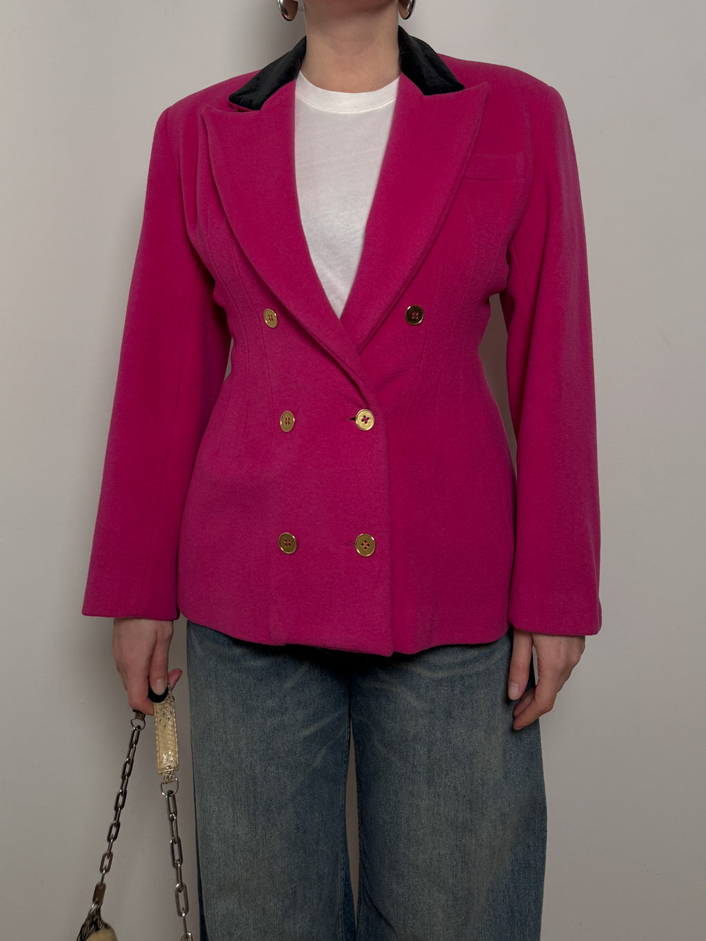 Pure wool cyclamen blazer