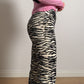 Velvet animalier pants