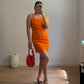 Calvin Klein orange mini dress