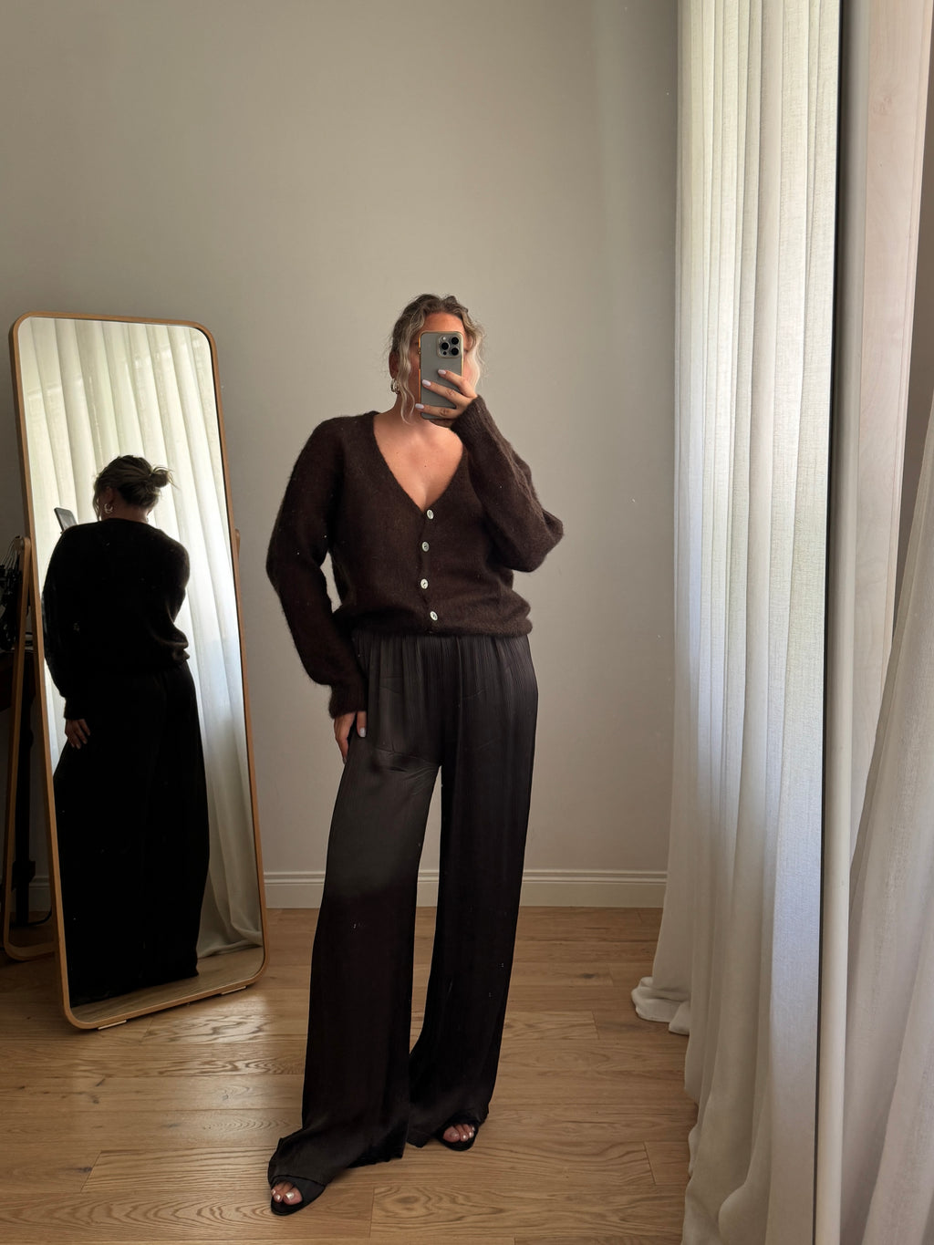 Pantaloni in viscosa - Chocolate