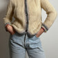 Pure wool embroidered ivory cardigan