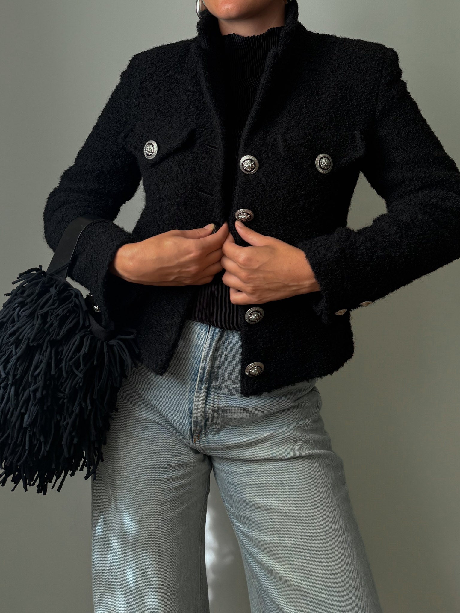 Bouclé black jacket