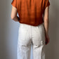 Pure silk orange top