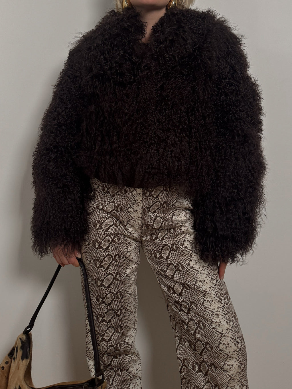 Mongolian café fur jacket