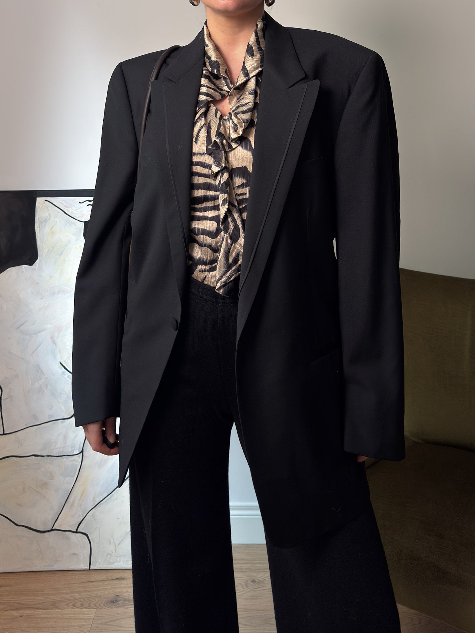 Trussardi pure virgin wool black balzer