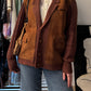 Wool and suede caramel jacket