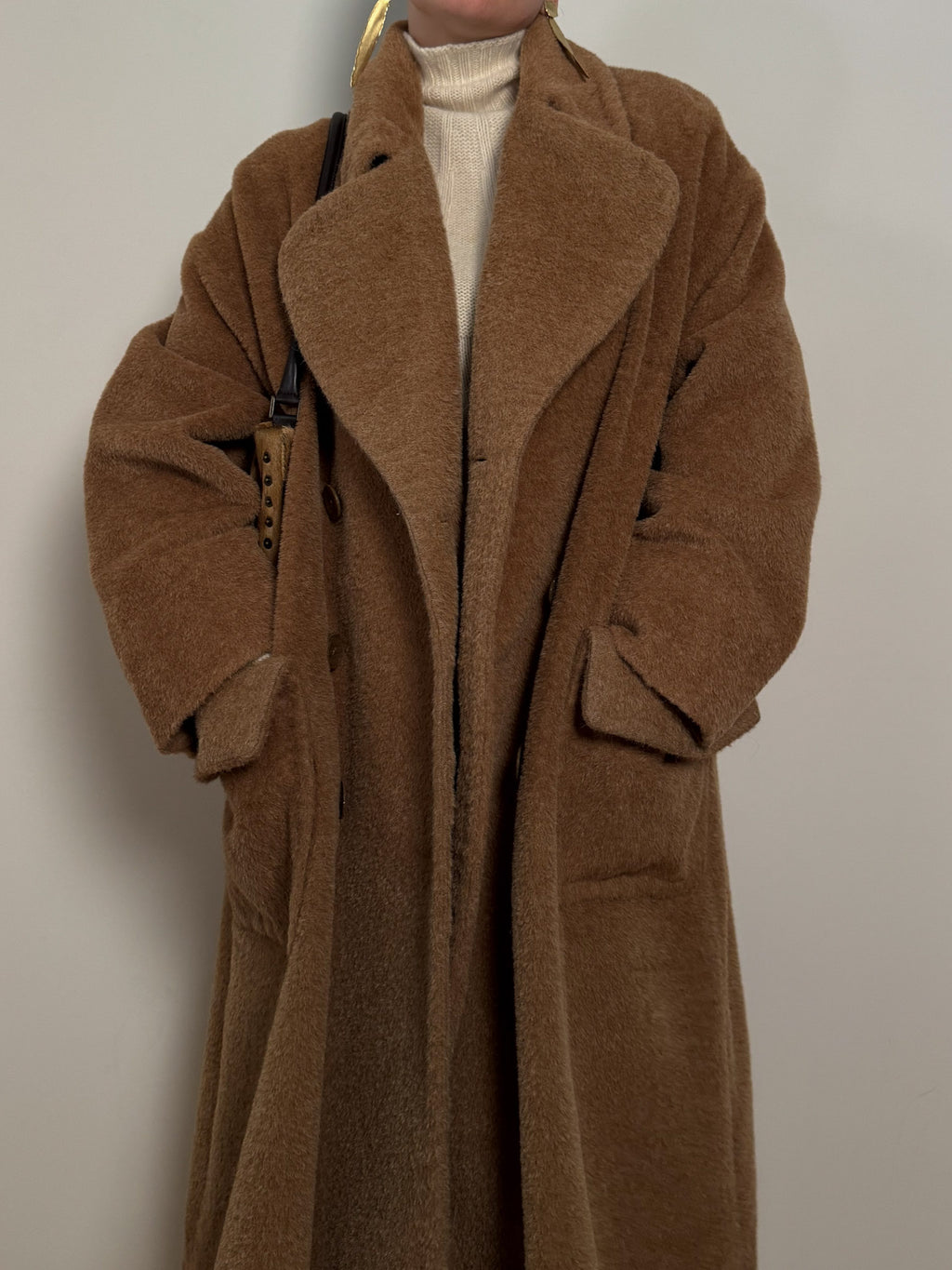 Pure virgin wool camel coat