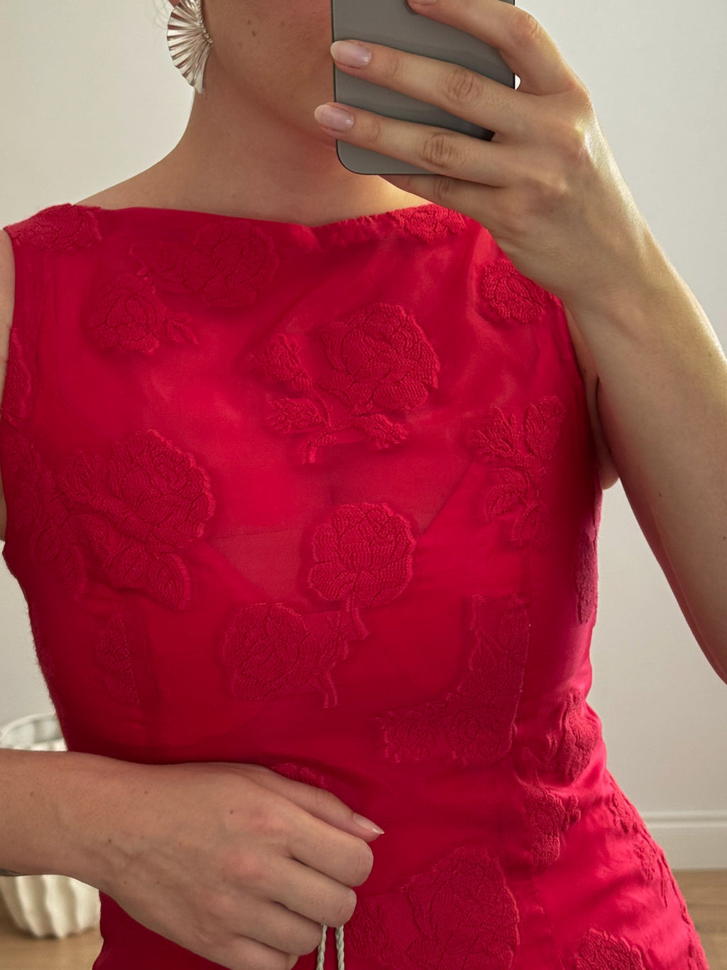 Embroidered strawberry dress