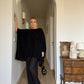 Velvet and sheer black set