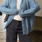 Kid mohair sky cardigan