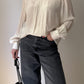 Silk blend ivory blouse