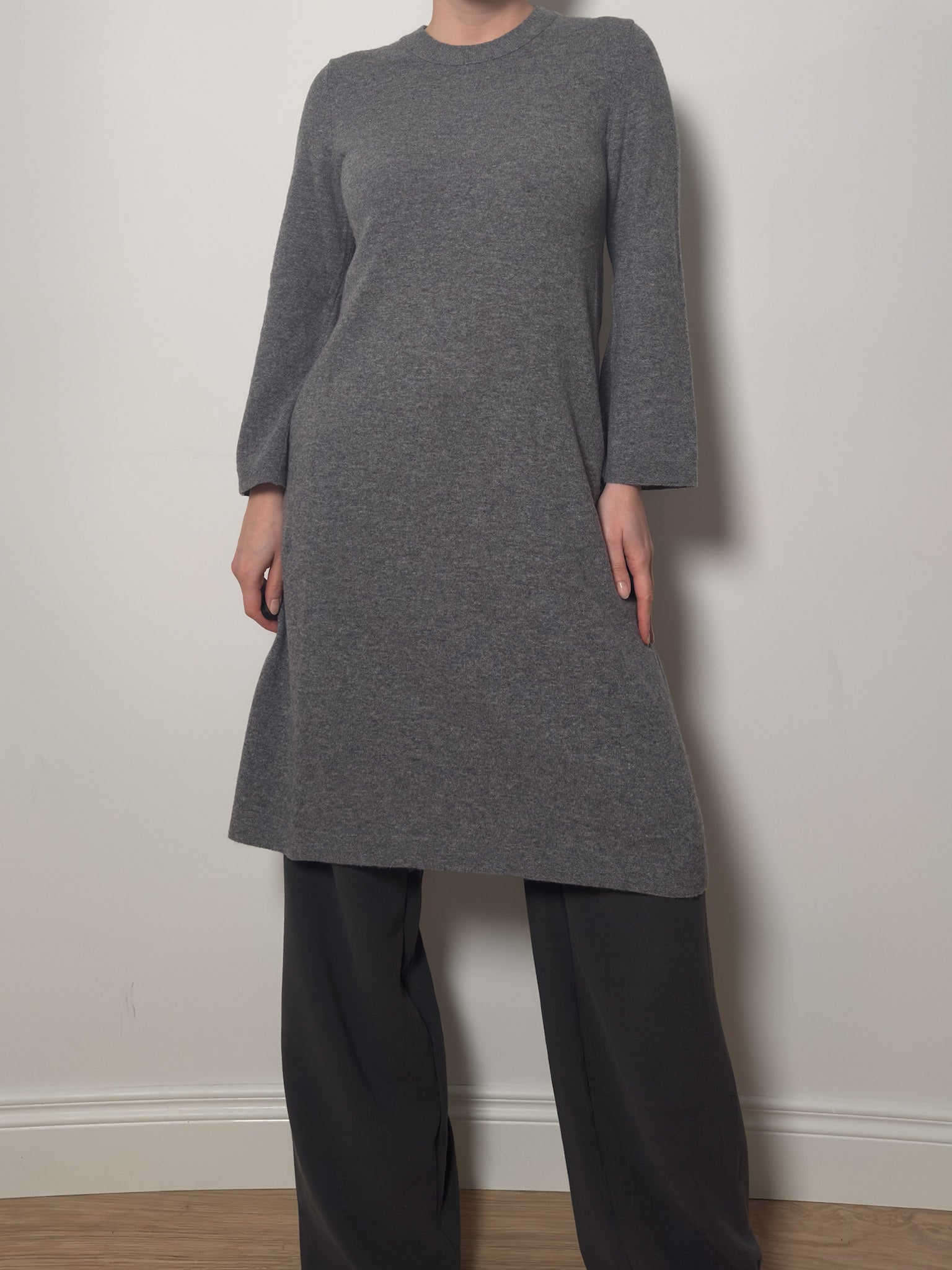 Pure wool grey dress