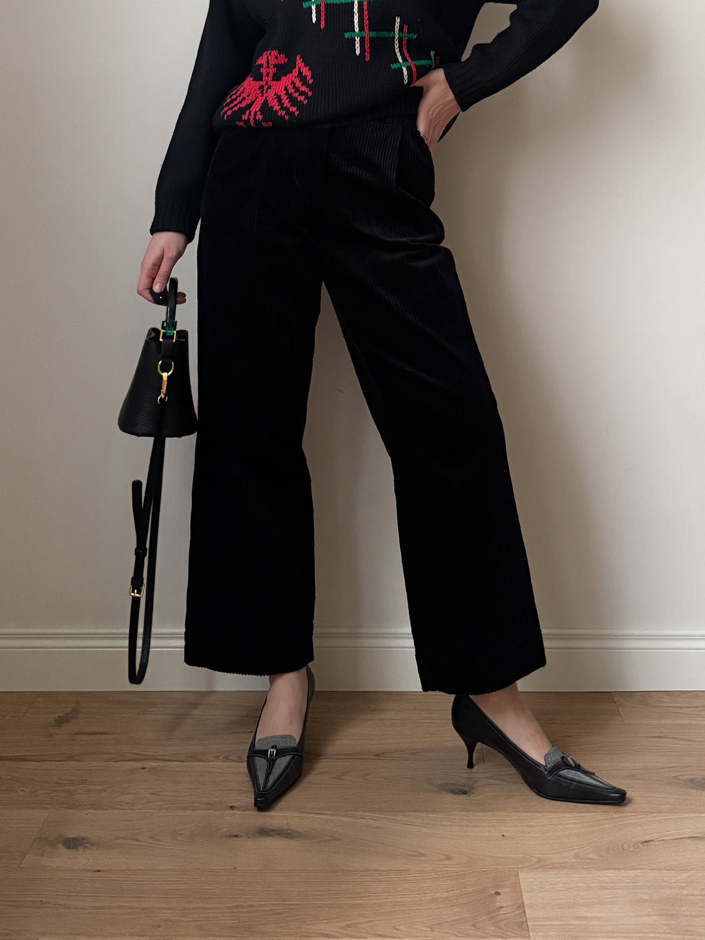 Momonì velvet black pants
