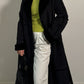 Made in Italy fake fur black long coat