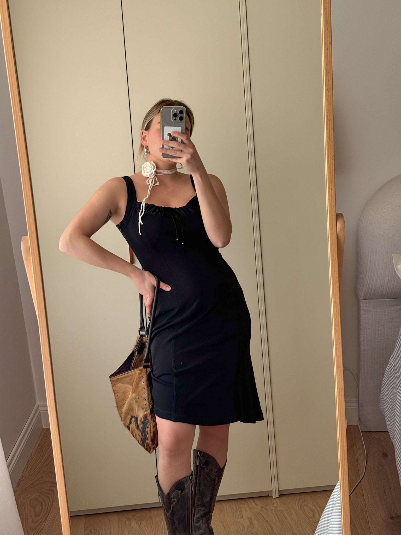 Versace viscose black dress