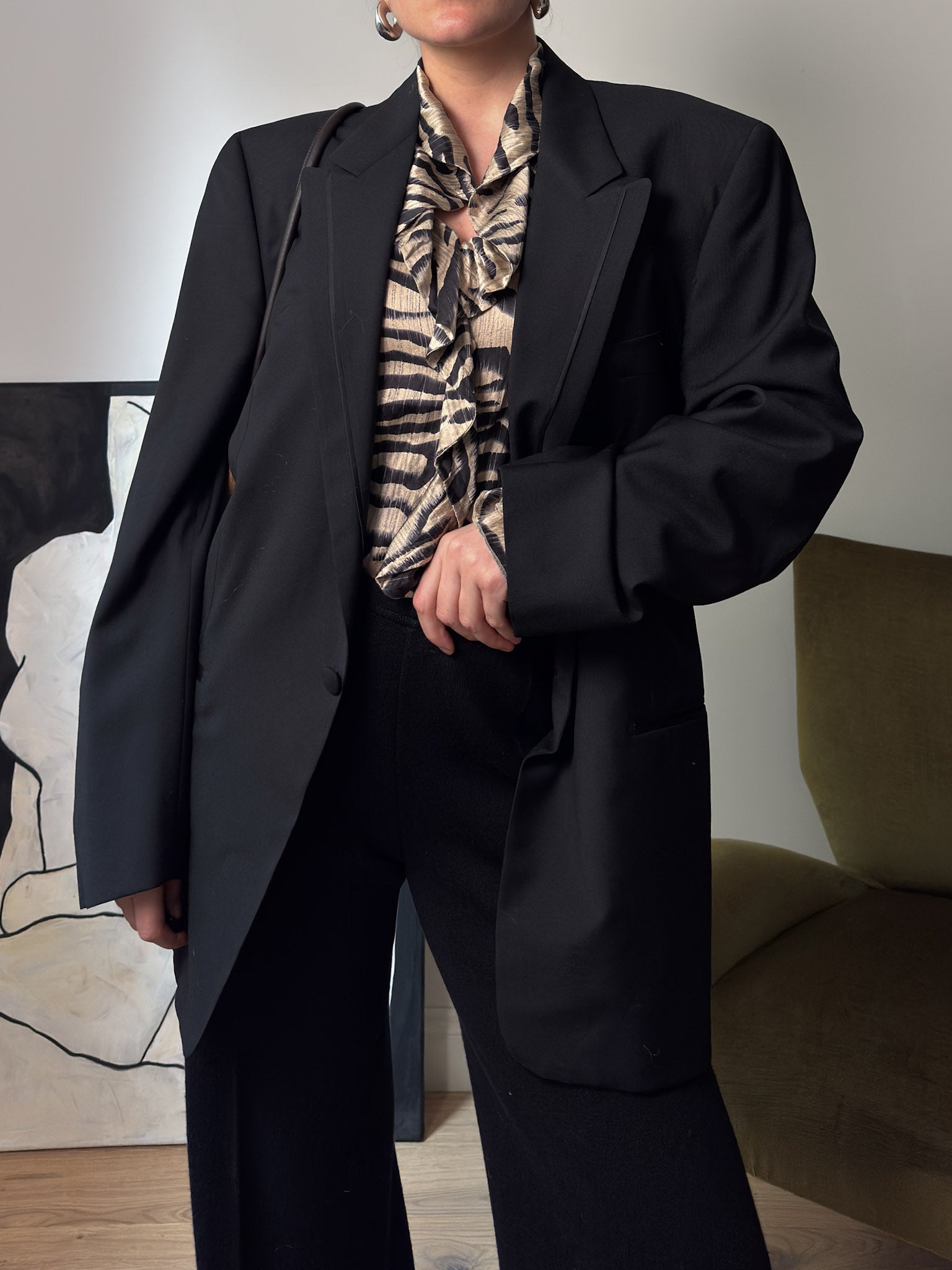 Trussardi pure virgin wool black balzer