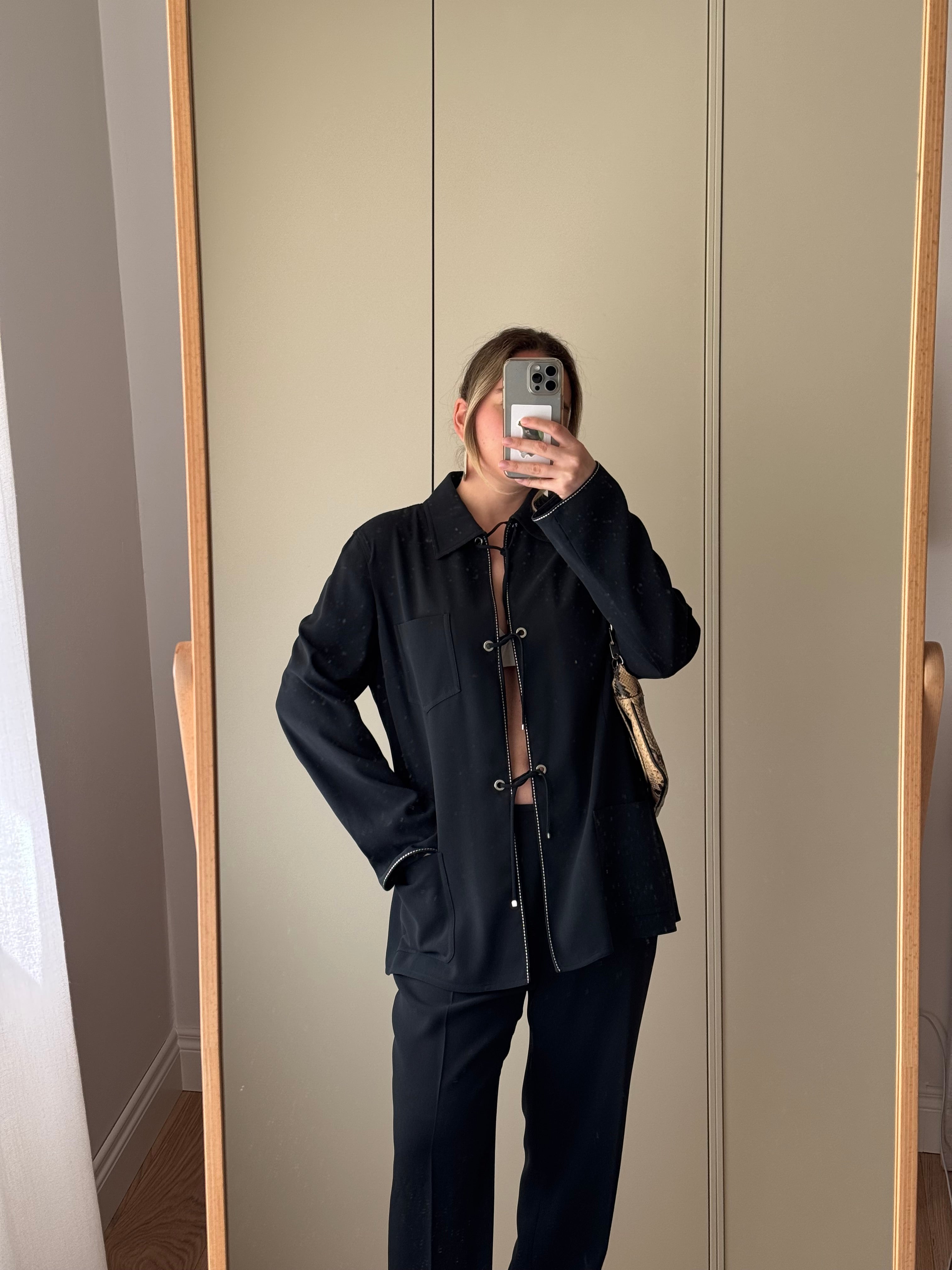 Blue Suit with Contrast Stitching