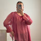 Pure silk mauve blouse