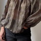 Pure silk printed blouse