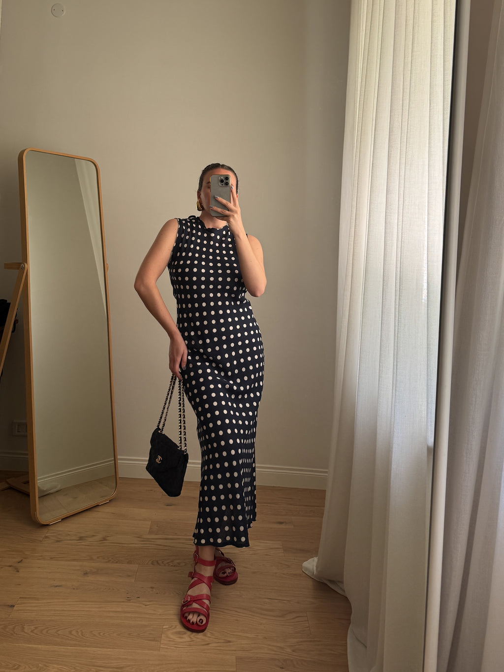 PRE ORDER - Abito pois in lino e viscosa (Blu e avorio)