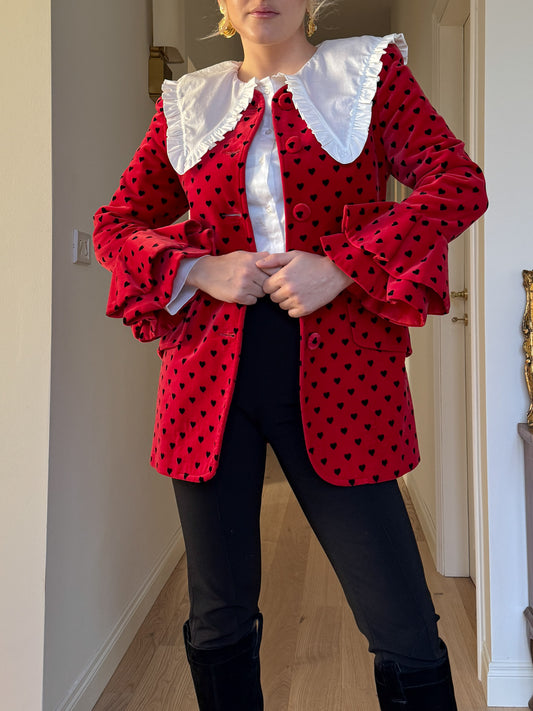 Velvet red and black jacket