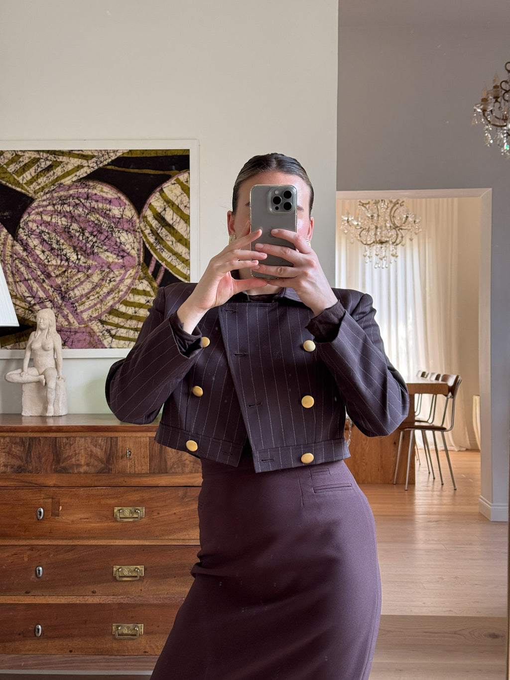 Solo chocolate cropped jacket