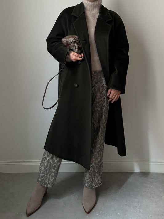 Marina Rinaldi pure wool green coat