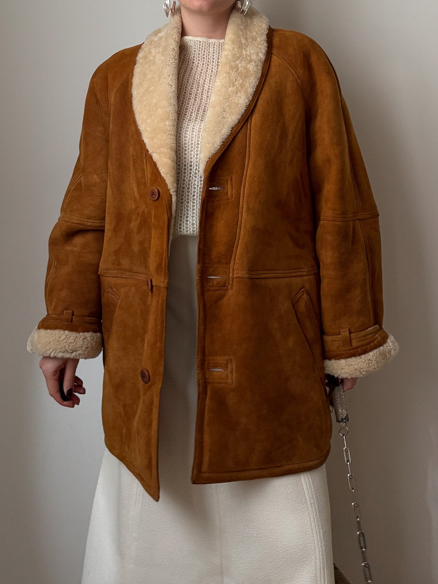 Original Shearling cognac coat
