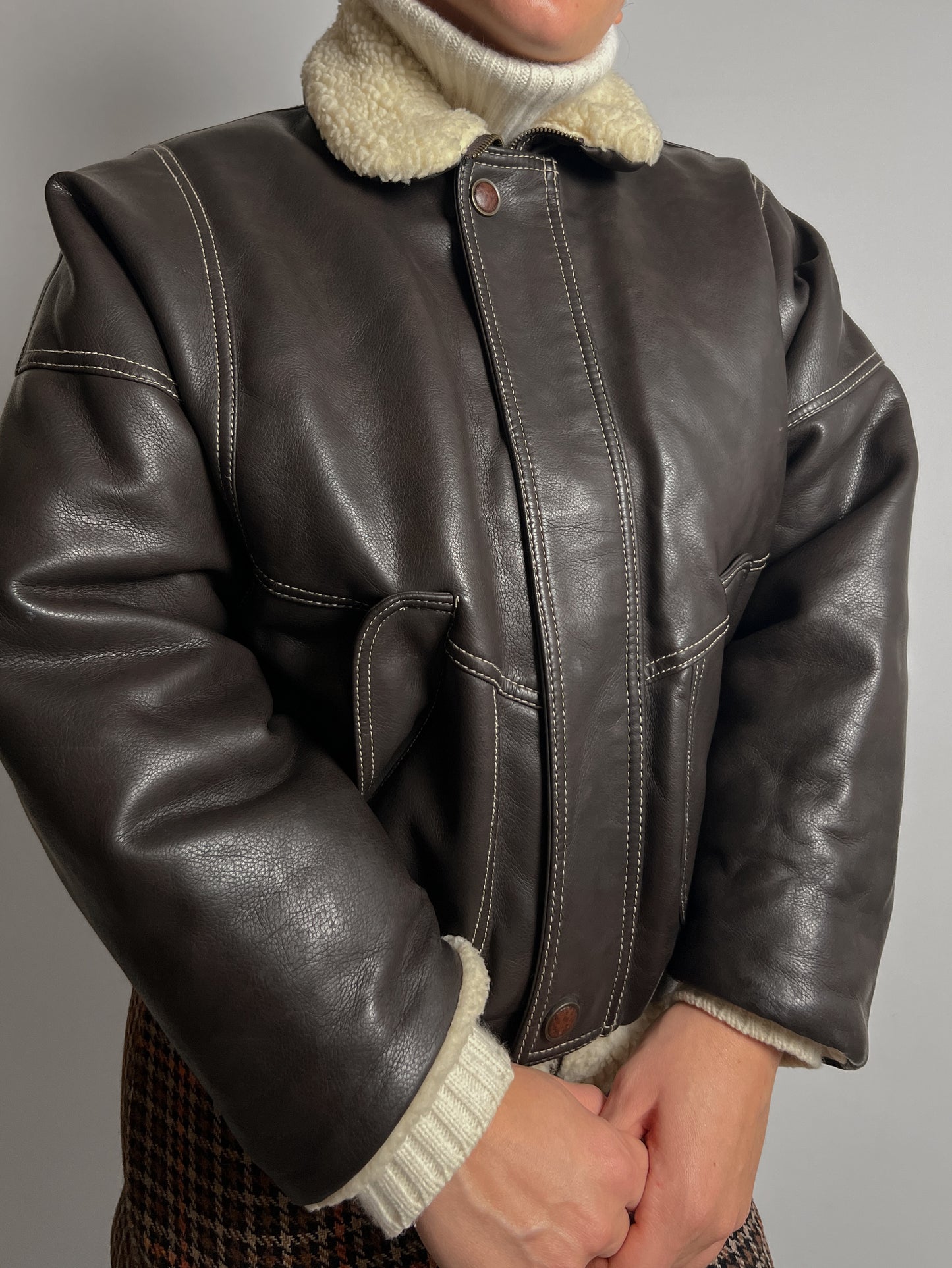 Aviator bomber jacket