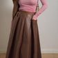 Real leather rust skirt