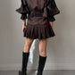 Metallic chocolate blouse