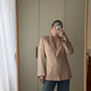 Viscose and wool pink blazer