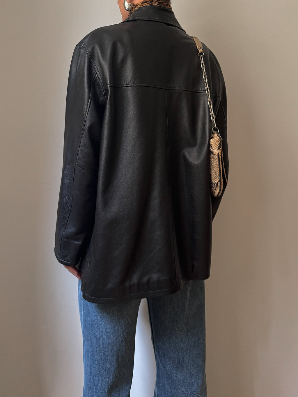 Real leather black jacket