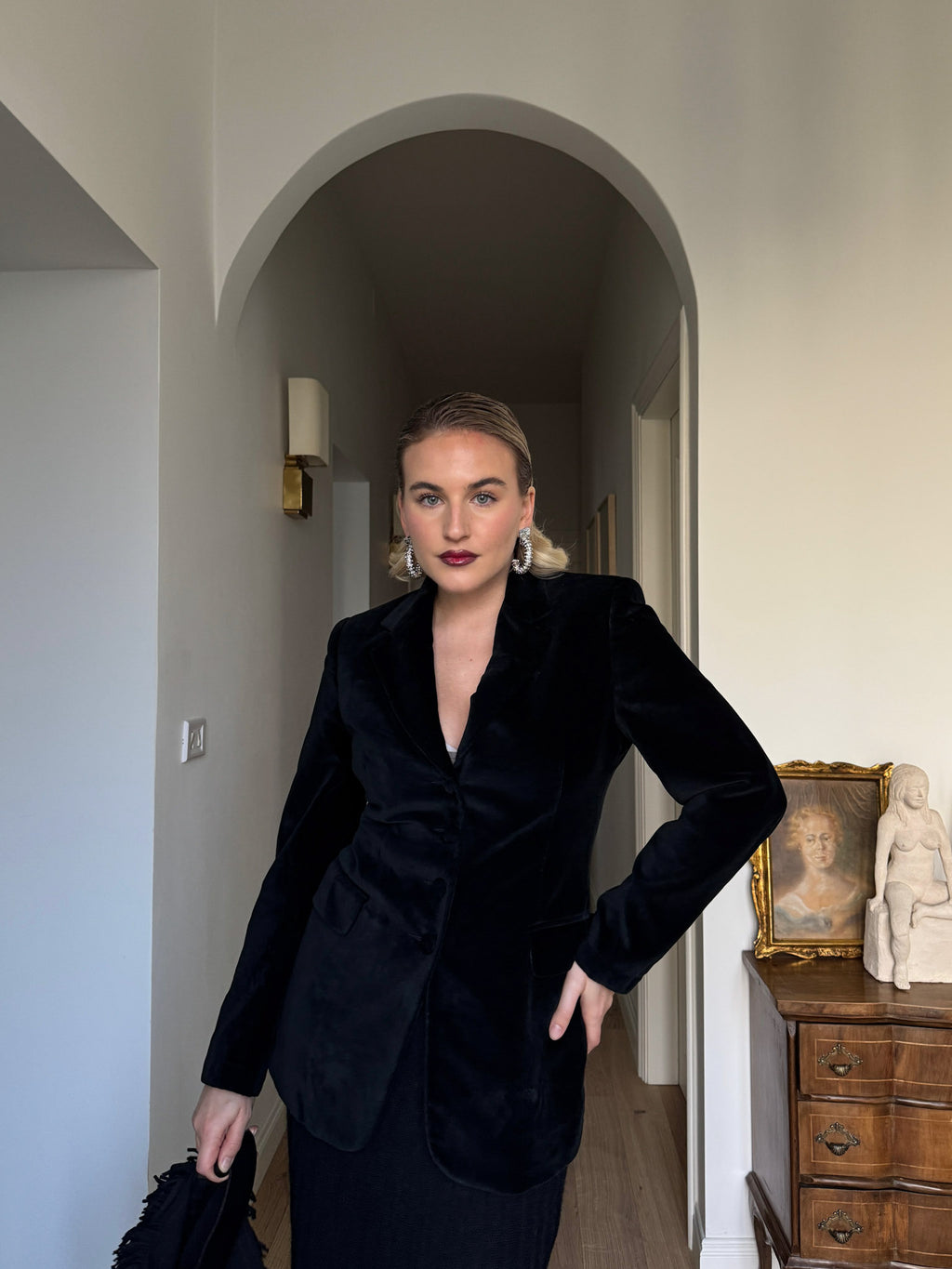 Velvet black blazer