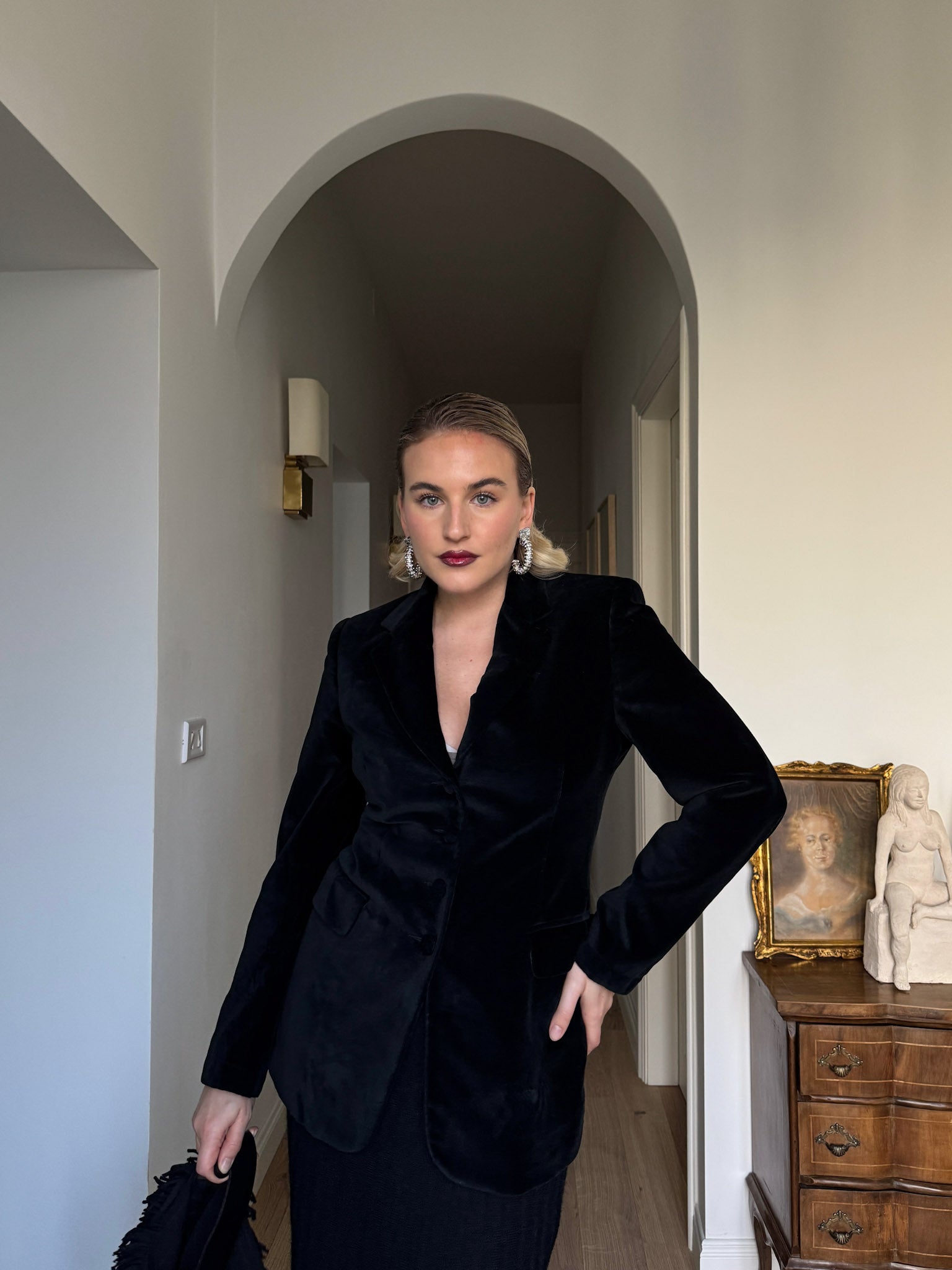 Velvet black blazer