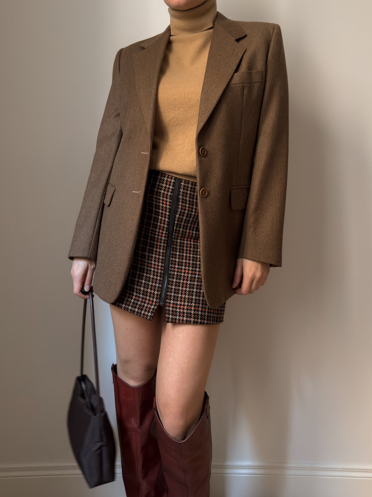Pure virgin wool camel blazer