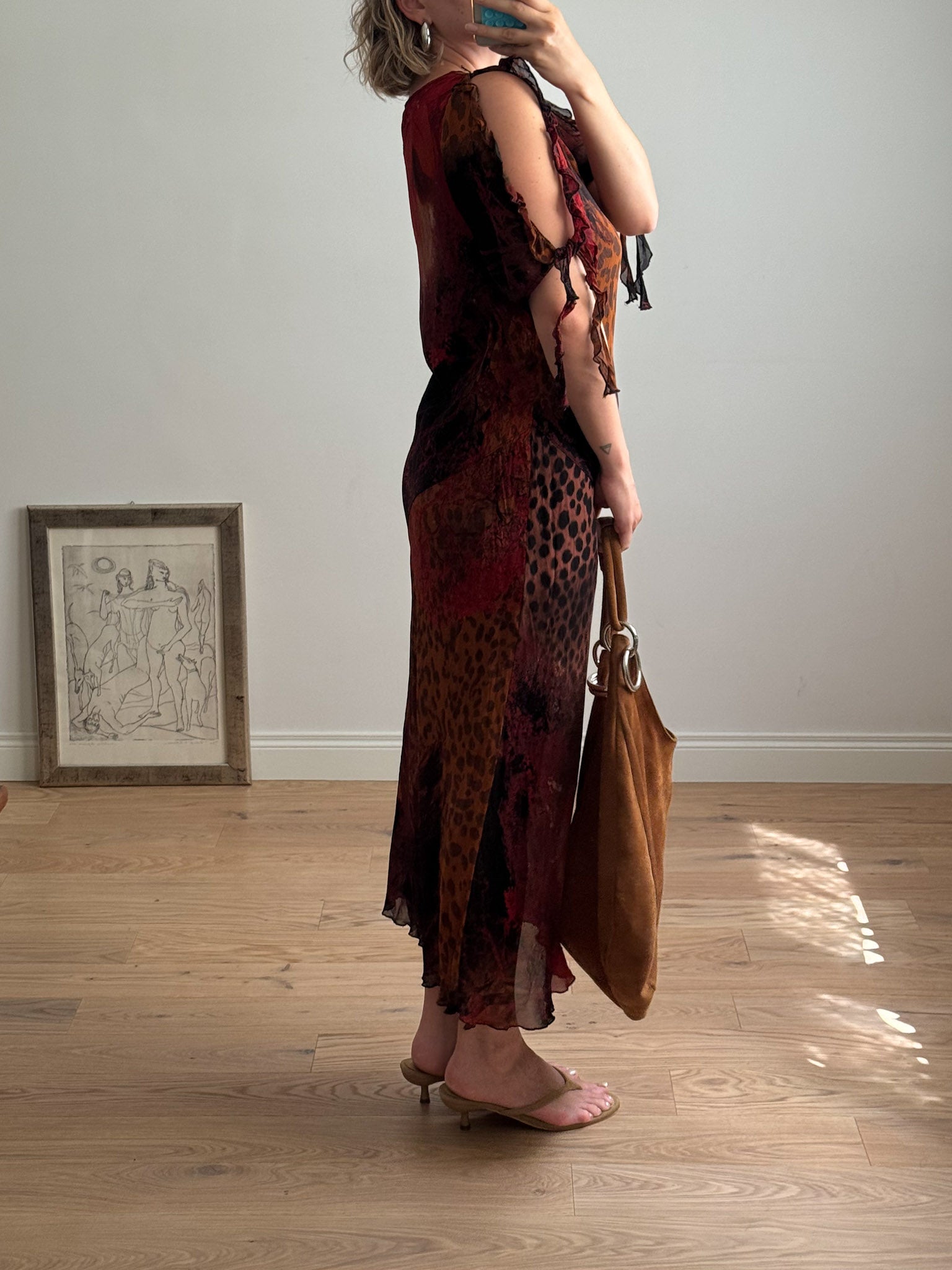 Pure viscose animalier dress